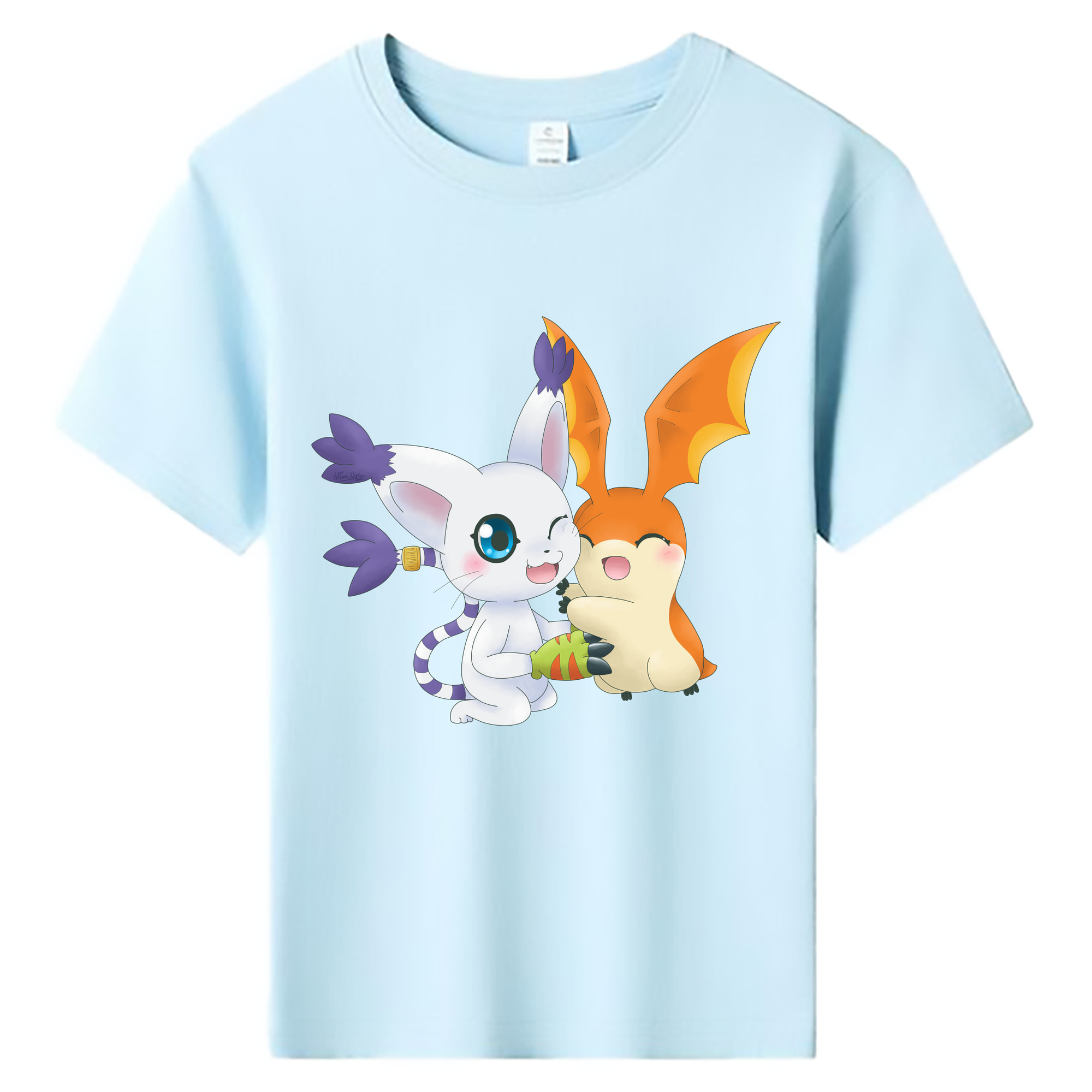 （画像用） Digimon デジタルモンスター/デジモン 綿100％キッズTシャツ（フロントプリント）